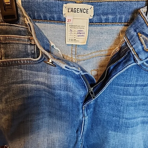 L'AGENCE Ryland High Rise Side Zip Shorts In Sydney Size 27 - Picture 5 of 8